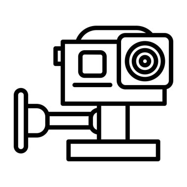 Aksiyon kamerası. Web simgesi basit illüstrasyon