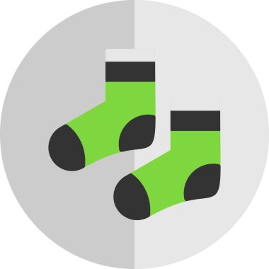 iki çorap düz simgesi, vektör illüstrasyonu