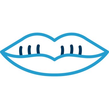 Dudaklar. Web simgesi basit illüstrasyon 