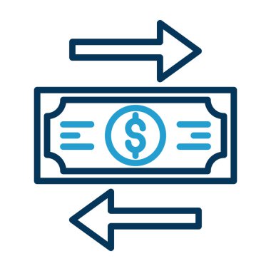 Dolar vektör renk simgesi