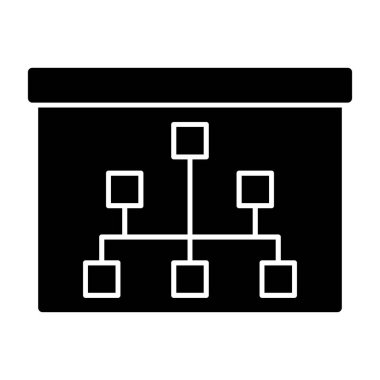 sunucu vektörü düz simgesi