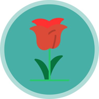 Lale çiçek simgesinin vektör illüstrasyonu