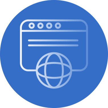 Web tarayıcı simgesi, vektör illüstrasyonu basit tasarım