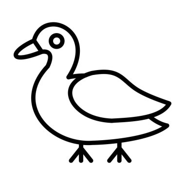 Beyaz arkaplanda izole kuş simgesi vektörü, şeffaf işaret, işaret ve semboller