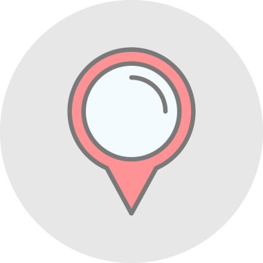 konum pin simgesi, basit vektör illüstrasyon tasarımı