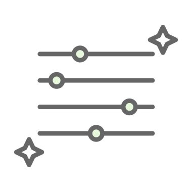 Sihirli değnek simgesi ana hat biçiminde