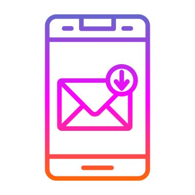 Cep telefonu e-postası. Basit illüstrasyon