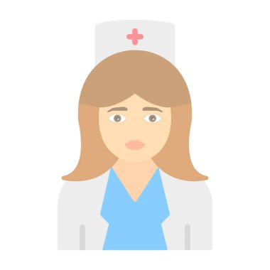 Hemşire hanım. Web simgesi basit illüstrasyon 