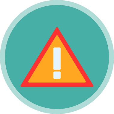 Ünlem işaretli yol işaretinin vektör illüstrasyonu