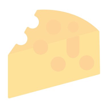 Peynir simgesi, vektör illüstrasyonu basit tasarım