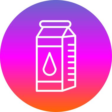 Süt kutusu simgesinin vektör illüstrasyonu 