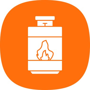 Gaz şişesi simgesinin vektör illüstrasyonu