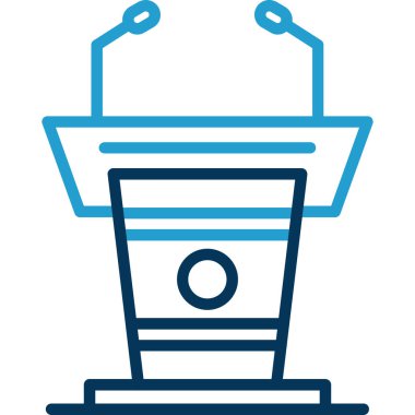 Podyum simge illüstrasyon vektörü grafiği