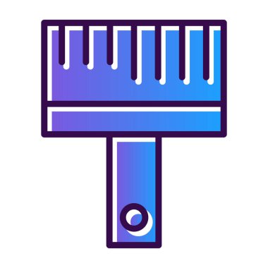 Saç fırçası renk ikonu vektörü. Saç teli. izole edilmiş sembol çizimi