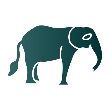 Fil simgesi, vektör illüstrasyonu basit tasarım