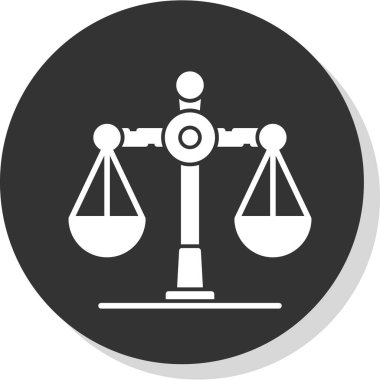adalet sembolü web simgesi illüstrasyonu 