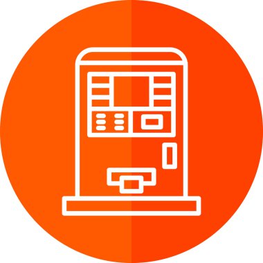atm makine simgesi, vektör illüstrasyonu basit tasarım