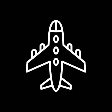 uçak ikonu vektör illüstrasyonu 