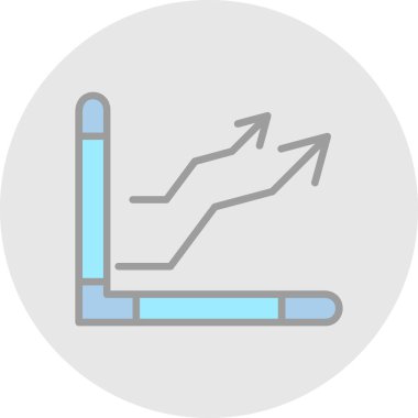 İş grafiği. Grafik düz simgesi