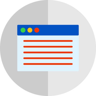 Tarayıcı. Web simgesi basit illüstrasyon