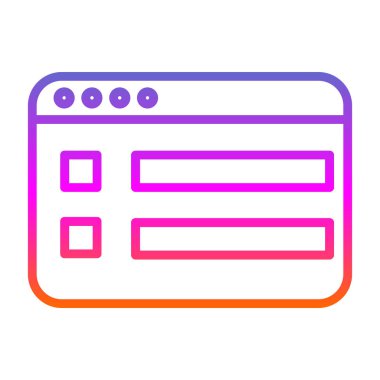 Web tarayıcı simgesi vektörü. izole edilmiş sınır çizimi