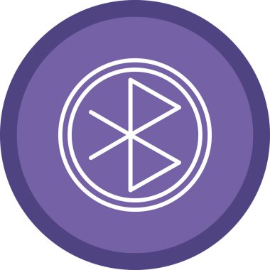 Bluetooth işaret ağı simgesi, vektör illüstrasyonu