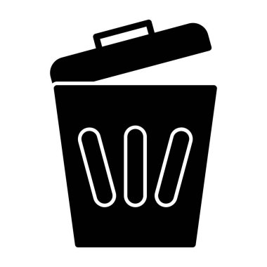 Çöp kutusu. Web simgesi basit illüstrasyon 