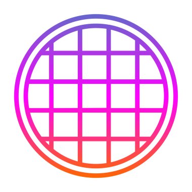 Waffle ağ simgesi, vektör illüstrasyonu 