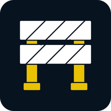 bariyer simgesi basit illüstrasyon