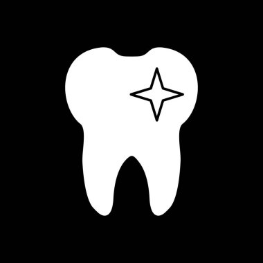 Diş düzlüğü simgesi, vektör illüstrasyonu