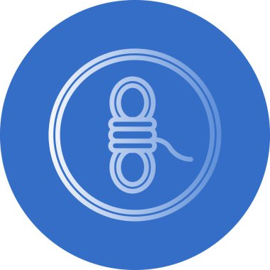 İp düz simgesinin vektör illüstrasyonu