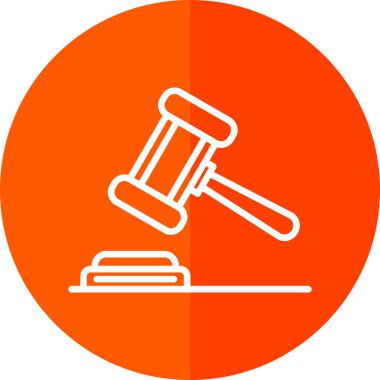 Yargıç Gravel. Web simgesi basit illüstrasyon 