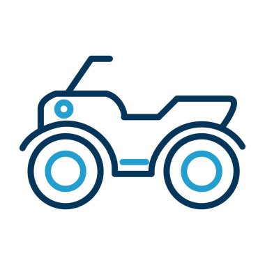 ATV araba simgesi vektör illüstrasyonu 