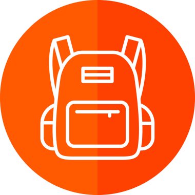 sırt çantası simgesi vektör illüstrasyonu