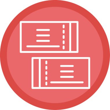 Biletler simge vektör illüstrasyonu