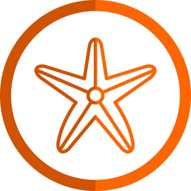 güzel deniz yıldızı vektör simgesi 