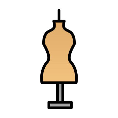 Manken düz vektör simgesi