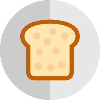 Ekmek simgesinin vektör illüstrasyonu 