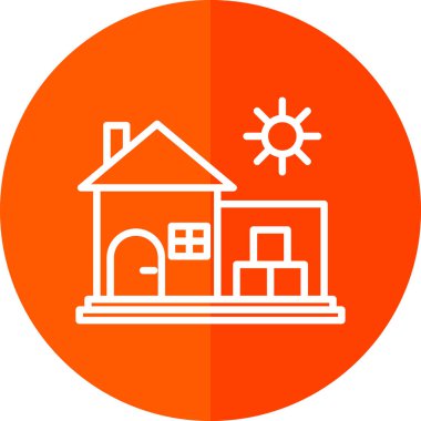 Ev vektör tasarımı. Ev düz simgesi 