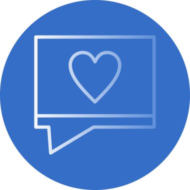 vektör illüstrasyonunda baloncuk sohbeti kalp simgesi