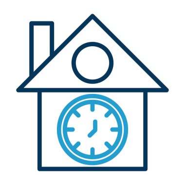 Cuckoo Saat simgesinin vektör çizimi 