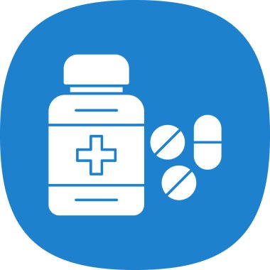 ilaç şişesi simgesi, vektör illüstrasyonu