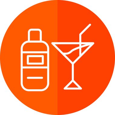 Kokteyl simgesinin vektör illüstrasyonu