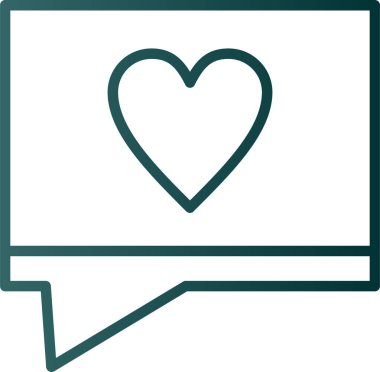 vektör illüstrasyonunda baloncuk sohbeti kalp simgesi