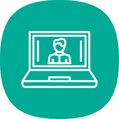 Bir bilgisayar simgesinin vektör illüstrasyonu