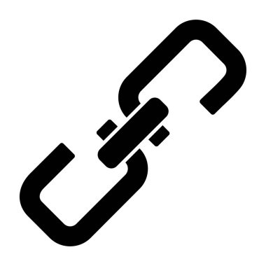 bağlantı vektörü glyph düz simgesi