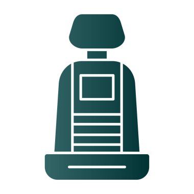 araba koltuğu simgesi, vektör illüstrasyonu basit tasarım