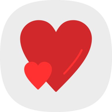 Kalp simgesi, vektör illüstrasyonu basit tasarım