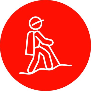 yürüyen insan simgesi vektör illüstrasyonu
