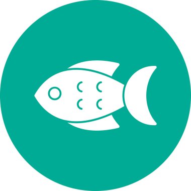 Balık. Web simgesi basit illüstrasyon 